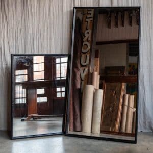 Black Painted Shop Mirrors