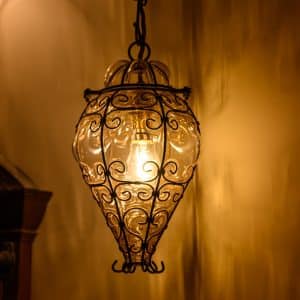 Pointed Murano Bubble Lantern #1519