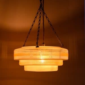 Midcentury Glass Plafonnier #1511