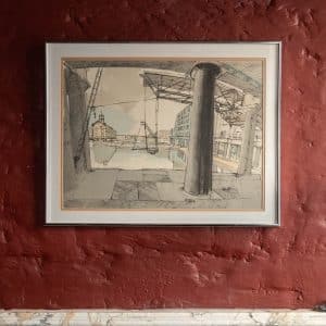 Dockland Lithograph by Richard Bawden #1482